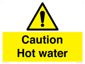 Caution Hot water